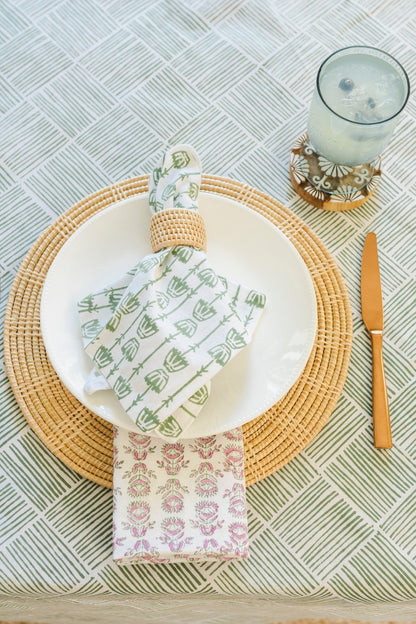 Table Throw - Stripe, Sage