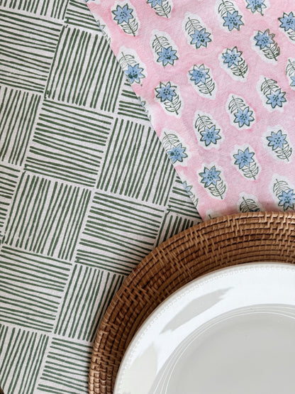 Table Throw - Stripe, Sage