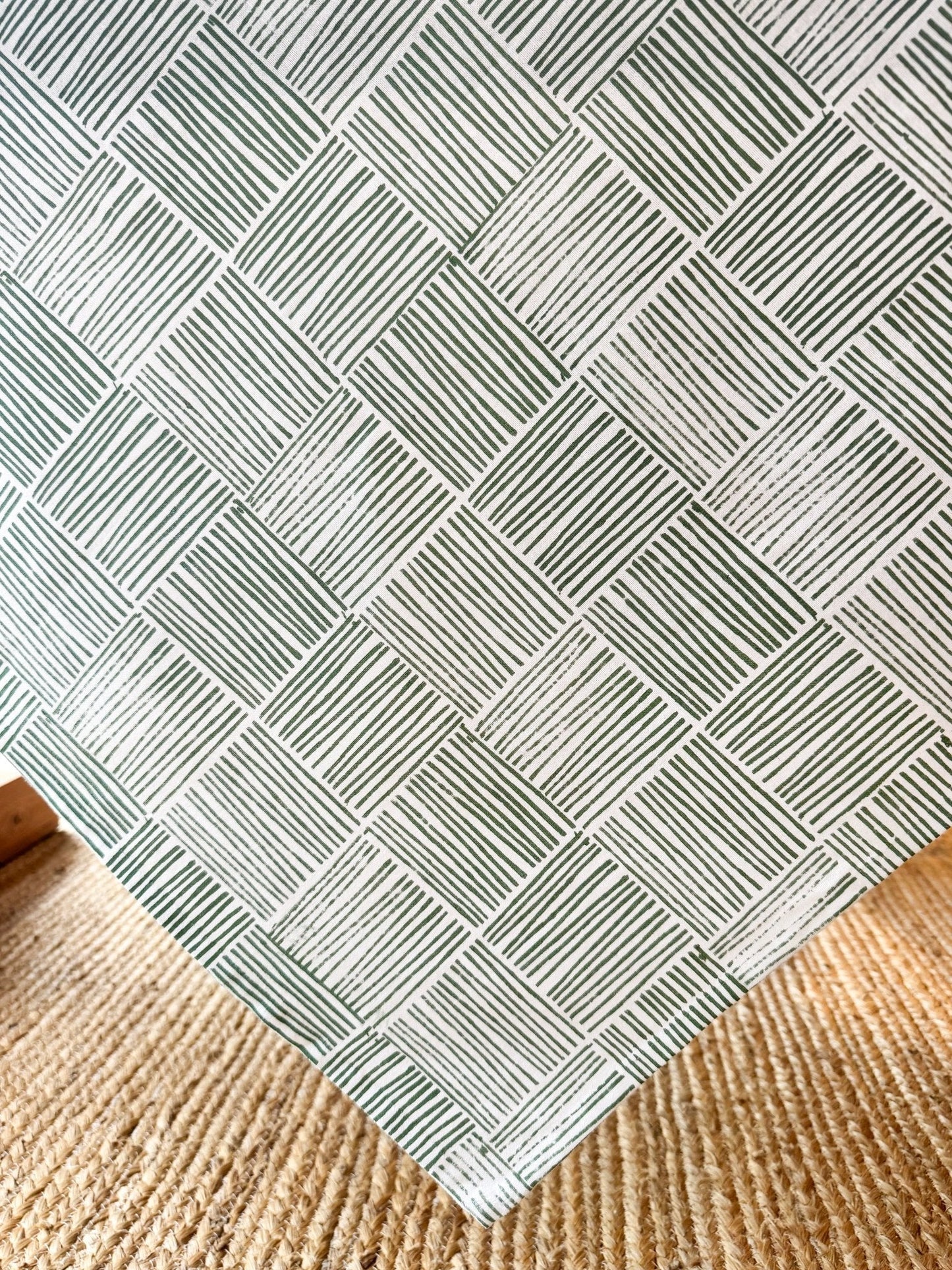 Table Throw - Stripe, Sage