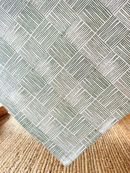 Table Throw - Stripe, Sage
