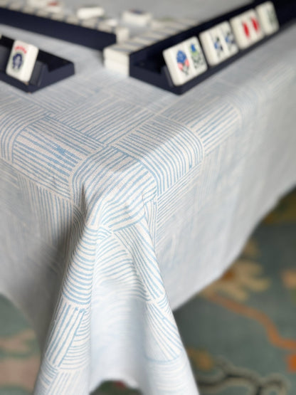 Table Throw - Striped, Uniform Blue