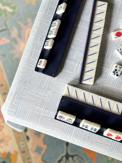 Table Throw - Striped, Uniform Blue